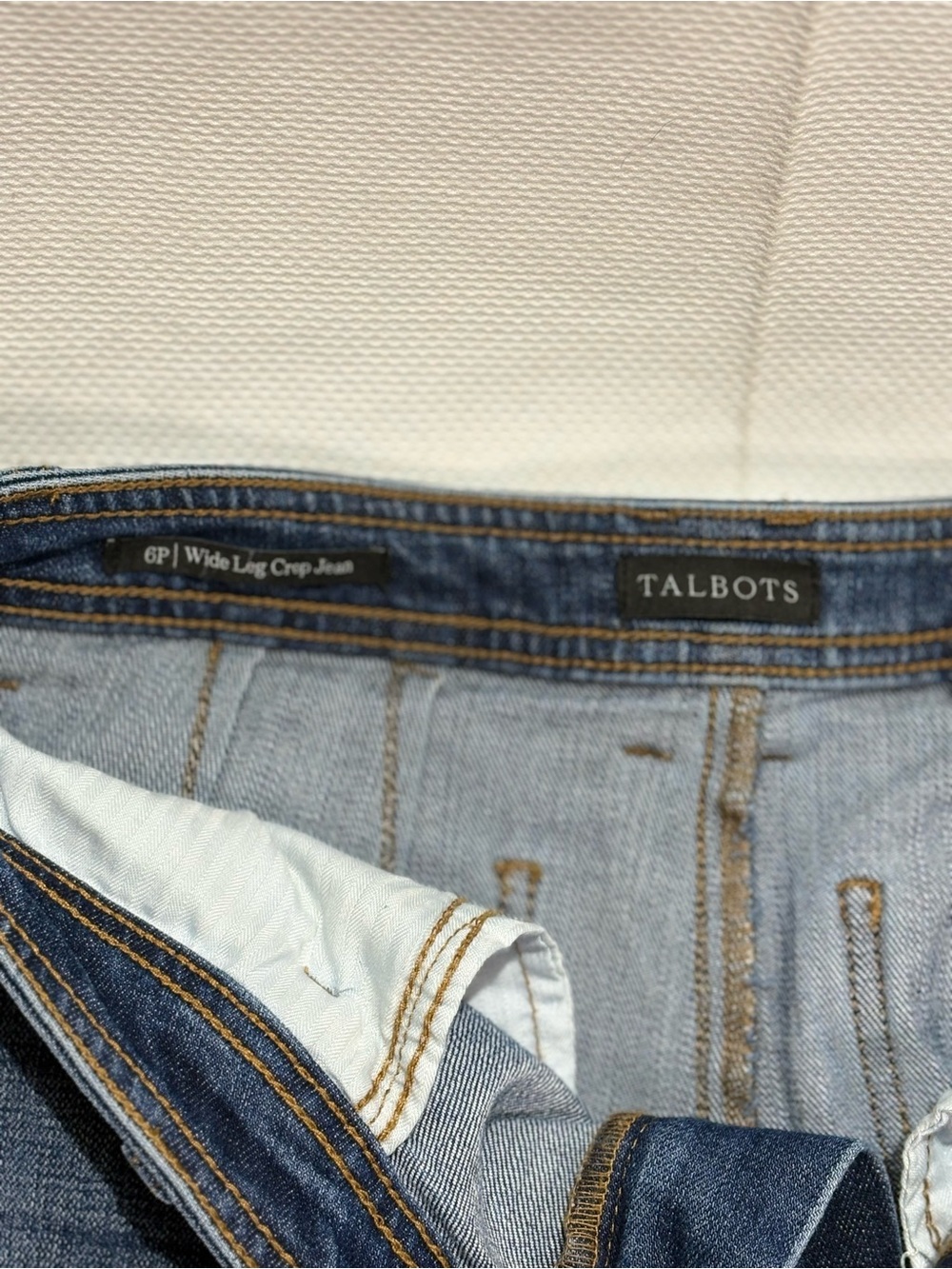Talbots Light Blue Wide Leg Crop Jeans - Classic Denim